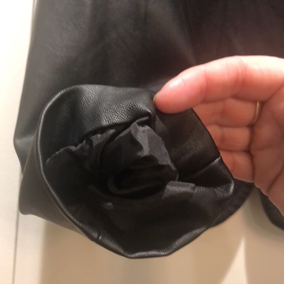 Cynthia Crowley open jacket (polyester blends and faux leather sleeves) size M - Picture 8 of 9